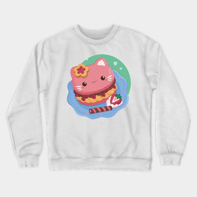 Kawaii Ice Cream Crewneck Sweatshirt by DDP Design Studio